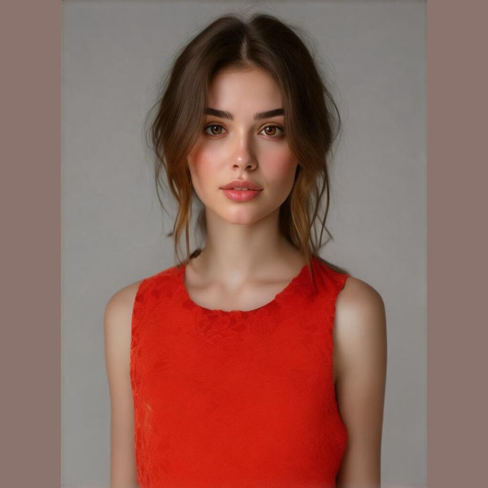 WAYF Orange Lace Stretch Knit Sleeveless Cropped Career Colorful Fun Tank Top L